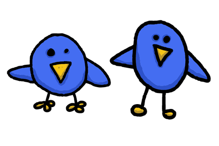 free vector 8 Cute & Simple Twitter Bird Graphics